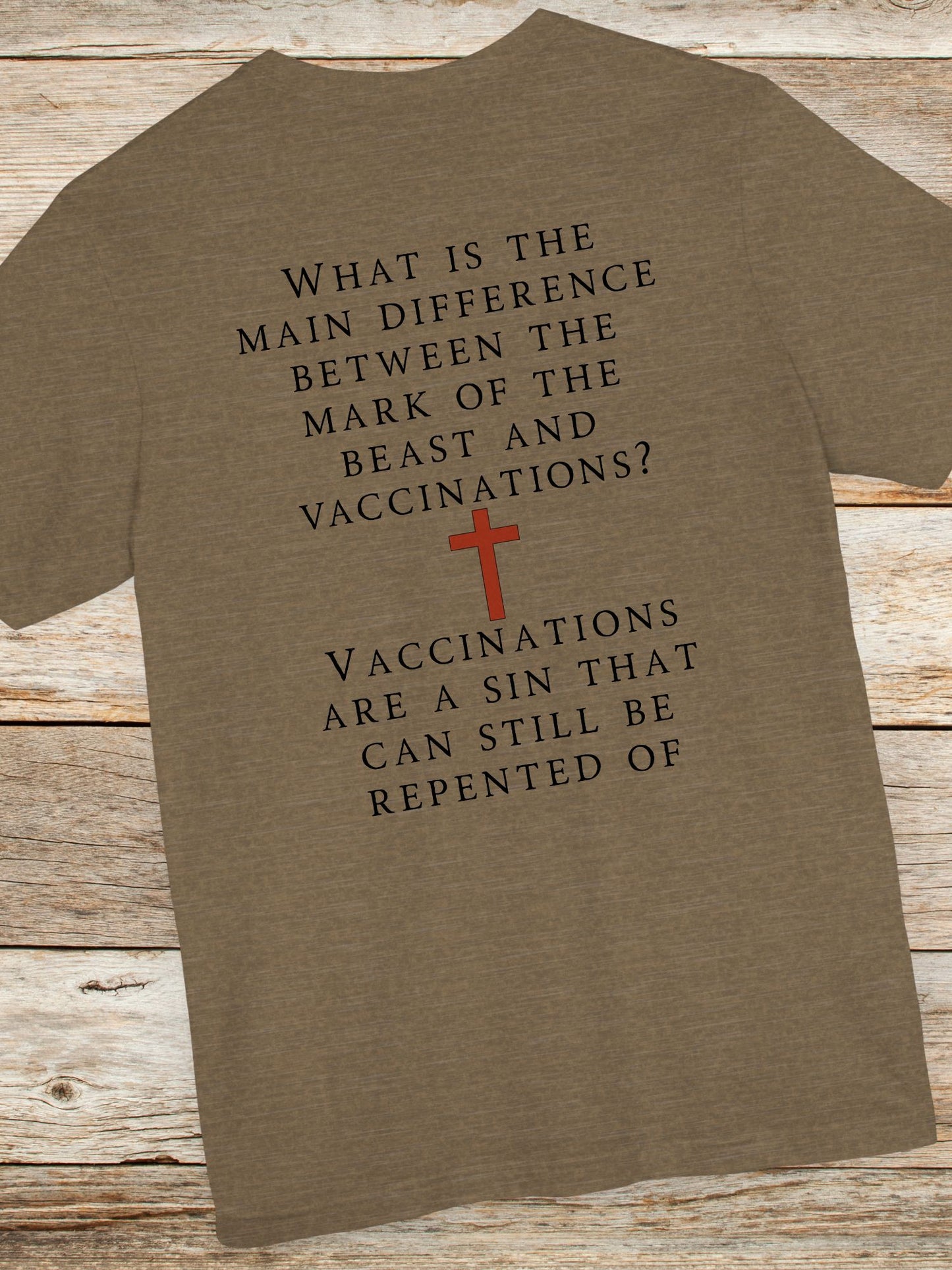 Vaccination vs Mark of the Beast Christian T-Shirt, Christian Gift, Vaccinations are a SIN