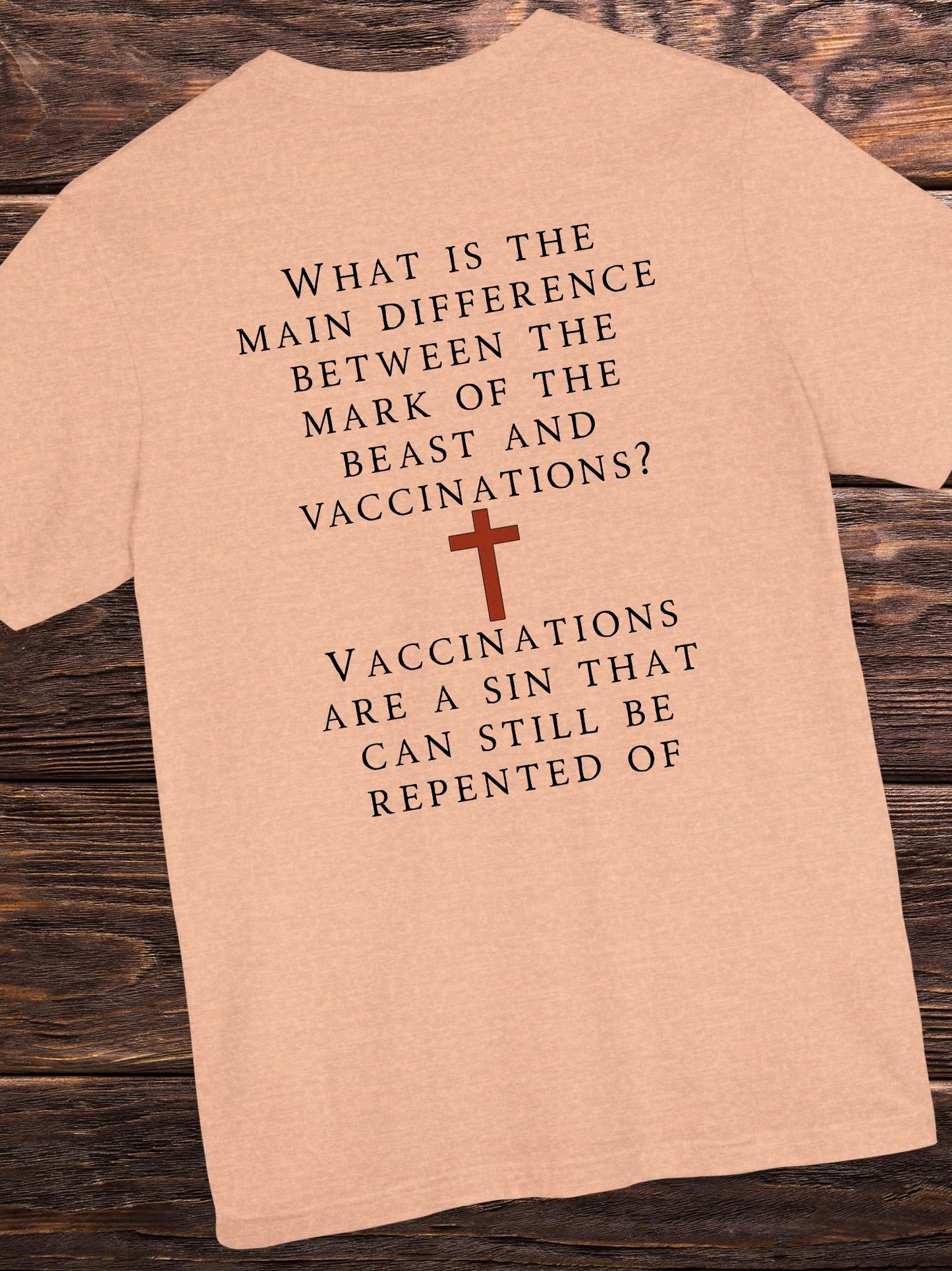 Vaccination vs Mark of the Beast Christian T-Shirt, Christian Gift, Vaccinations are a SIN