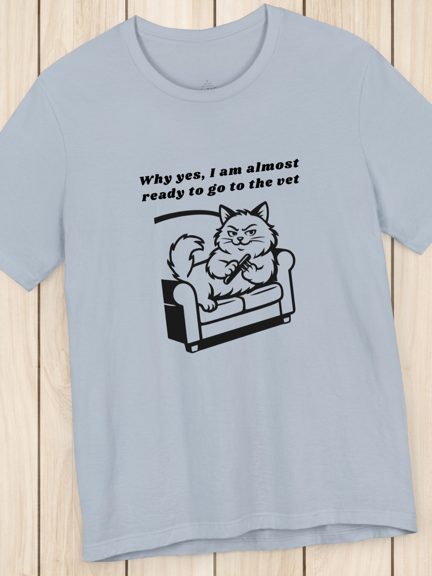 'Why yes, I am almost ready to go to the vet' Cat Sharpening its Claws Graphic Unisex T-Shirt, Humorous Cat Lover Tee