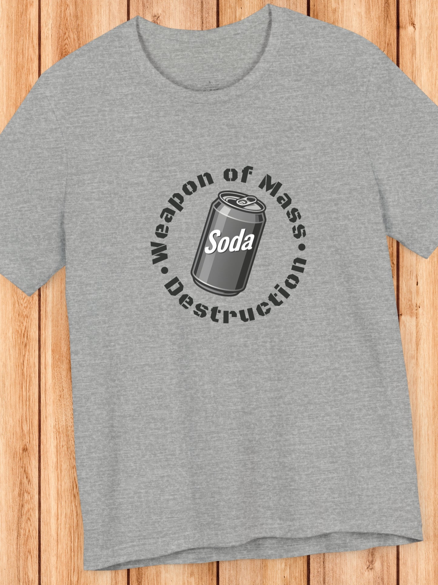 'Weapon of Mass Destruction' Soda Can Graphic Unisex T-Shirt, Health and Wellness