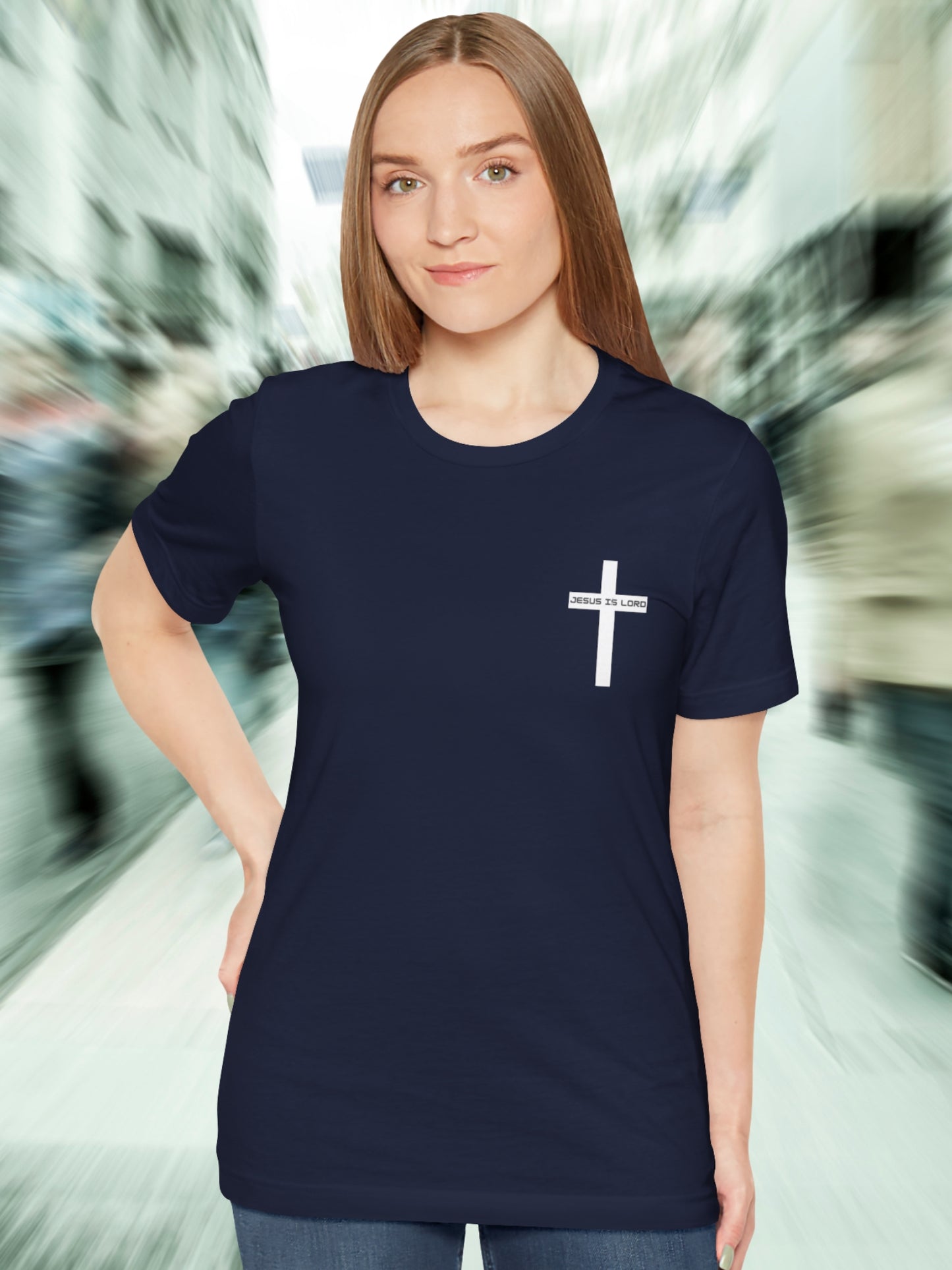 'In a world of lies The Truth is controversial, Jesus is Lord' Back Version Unisex T-Shirt, Christian Apparel, Jesus Tee