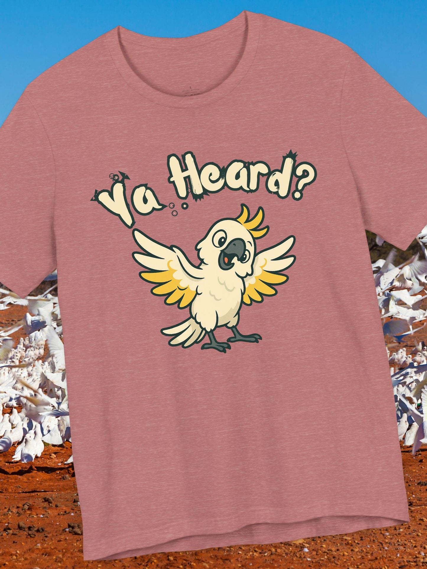 Cute Parrot Graphic Tee - "Ya Heard?" Unisex Jersey T-Shirt, Funny Bird Shirt, Animal Lover Gift, Casual Everyday Wear, Summer Style
